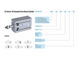 phen, phen automation, industrial, pneumatic, pneumatic cylinder, นิวเมติก, cylinder, mount cylinder, cu cylinder